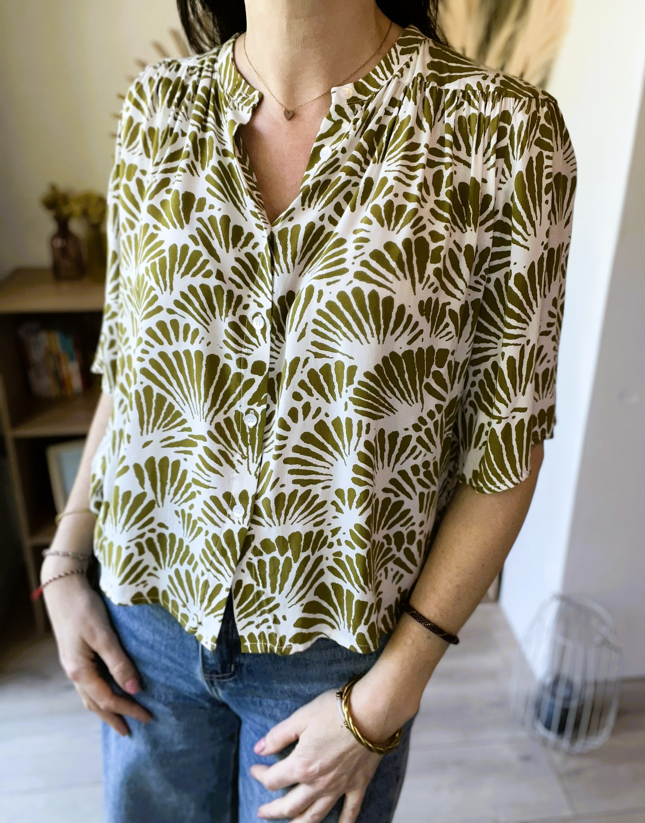 Blouse manches courtes SEE U SOON taille 0 - Seconde main