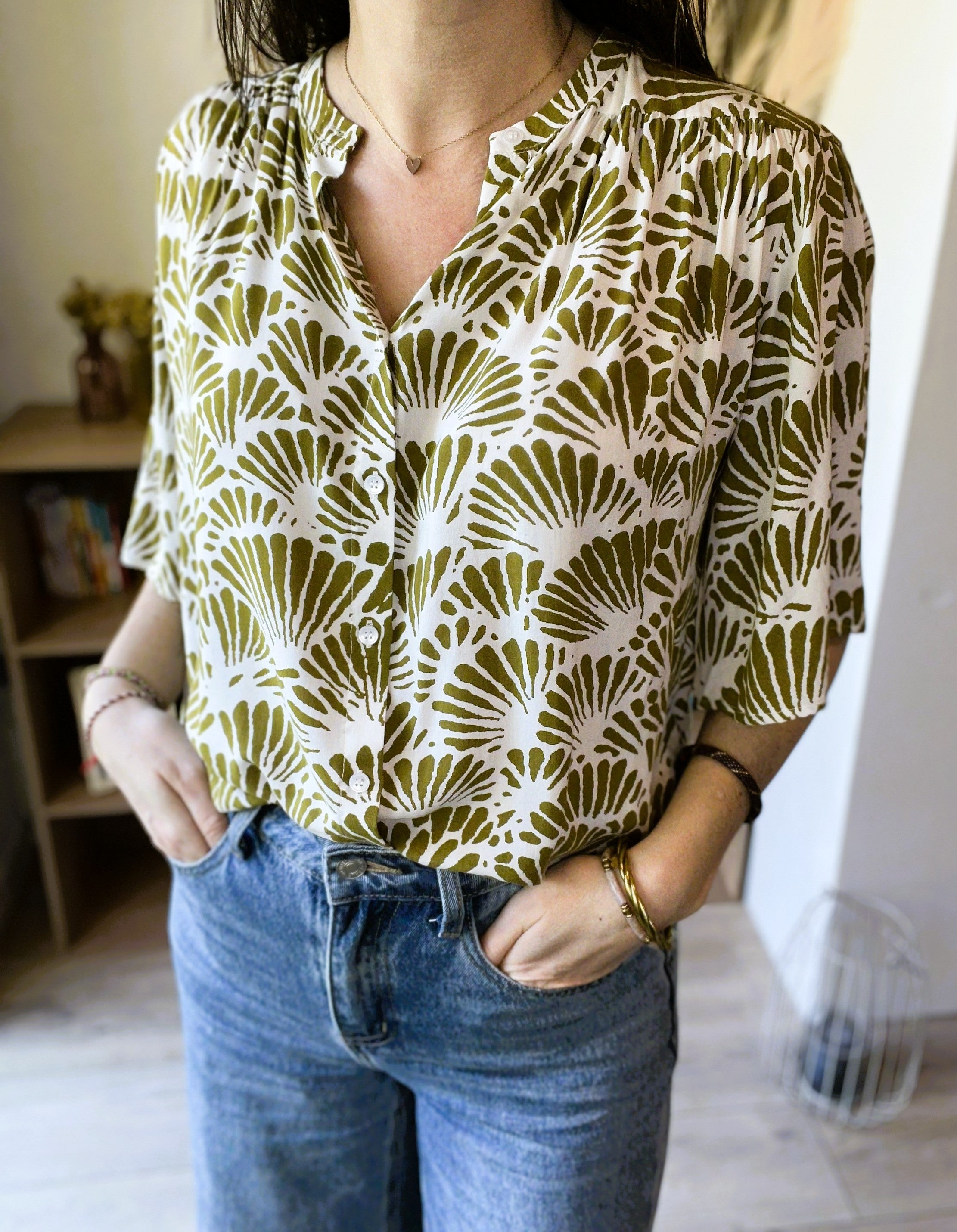 Blouse manches courtes SEE U SOON taille 0 - Seconde main