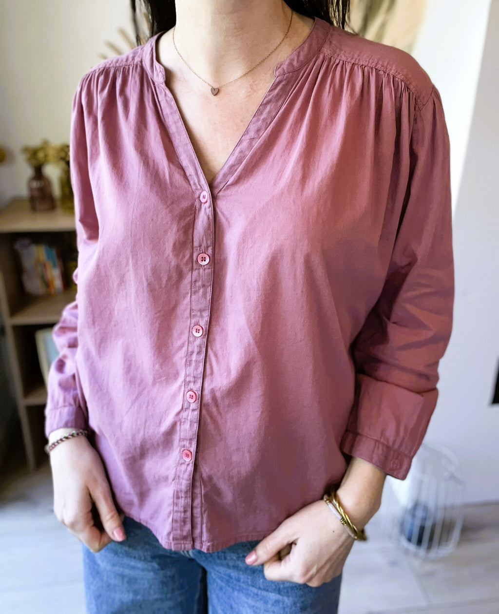 Blouse vieux rose LA PETITE ETOILE taille 1 - Seconde main