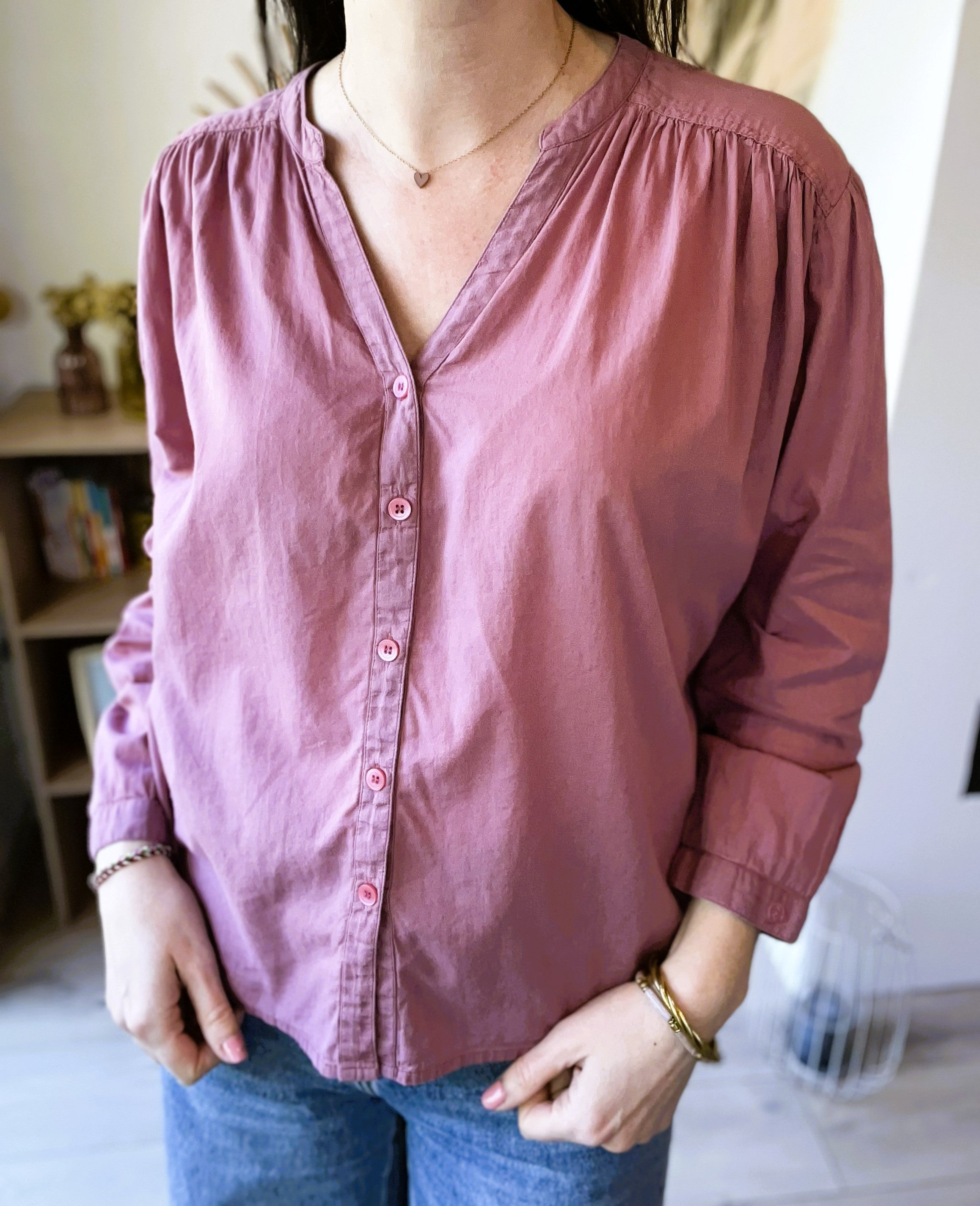 Blouse vieux rose LA PETITE ETOILE taille 1 - Seconde main