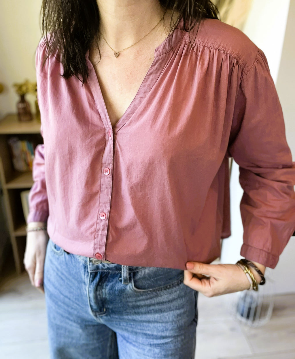 Blouse vieux rose LA PETITE ETOILE taille 1 - Seconde main