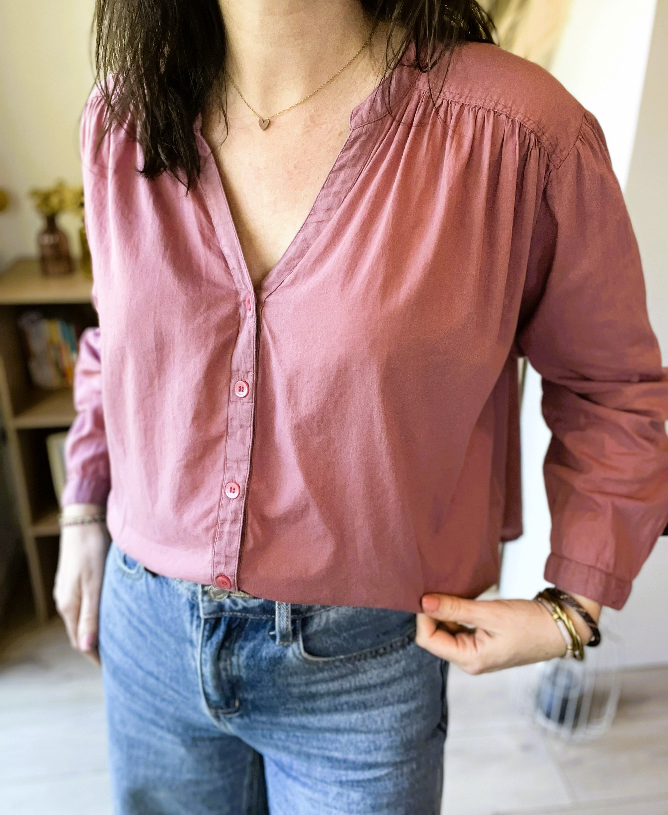 Blouse vieux rose LA PETITE ETOILE taille 1 - Seconde main