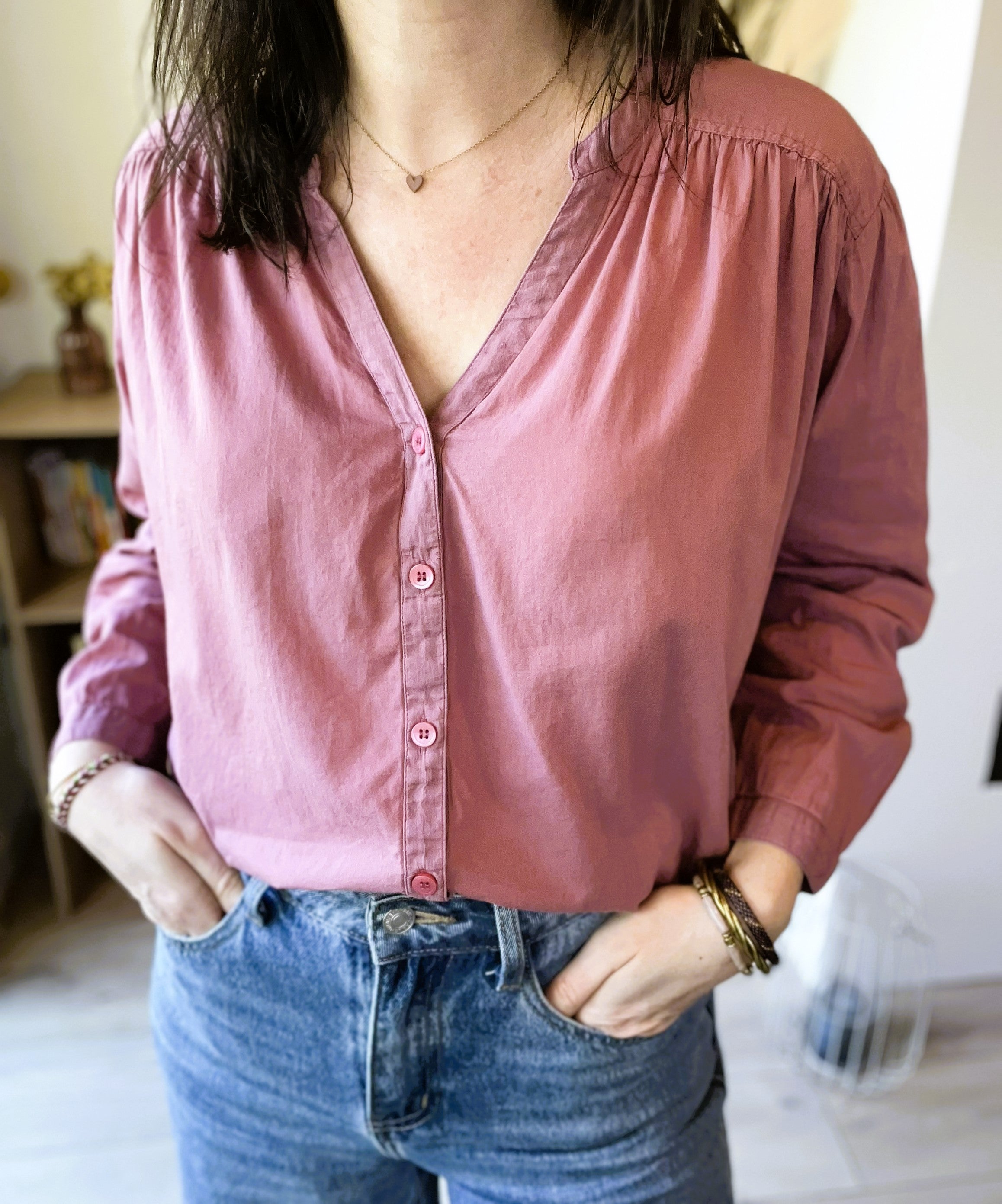 Blouse vieux rose LA PETITE ETOILE taille 1 - Seconde main