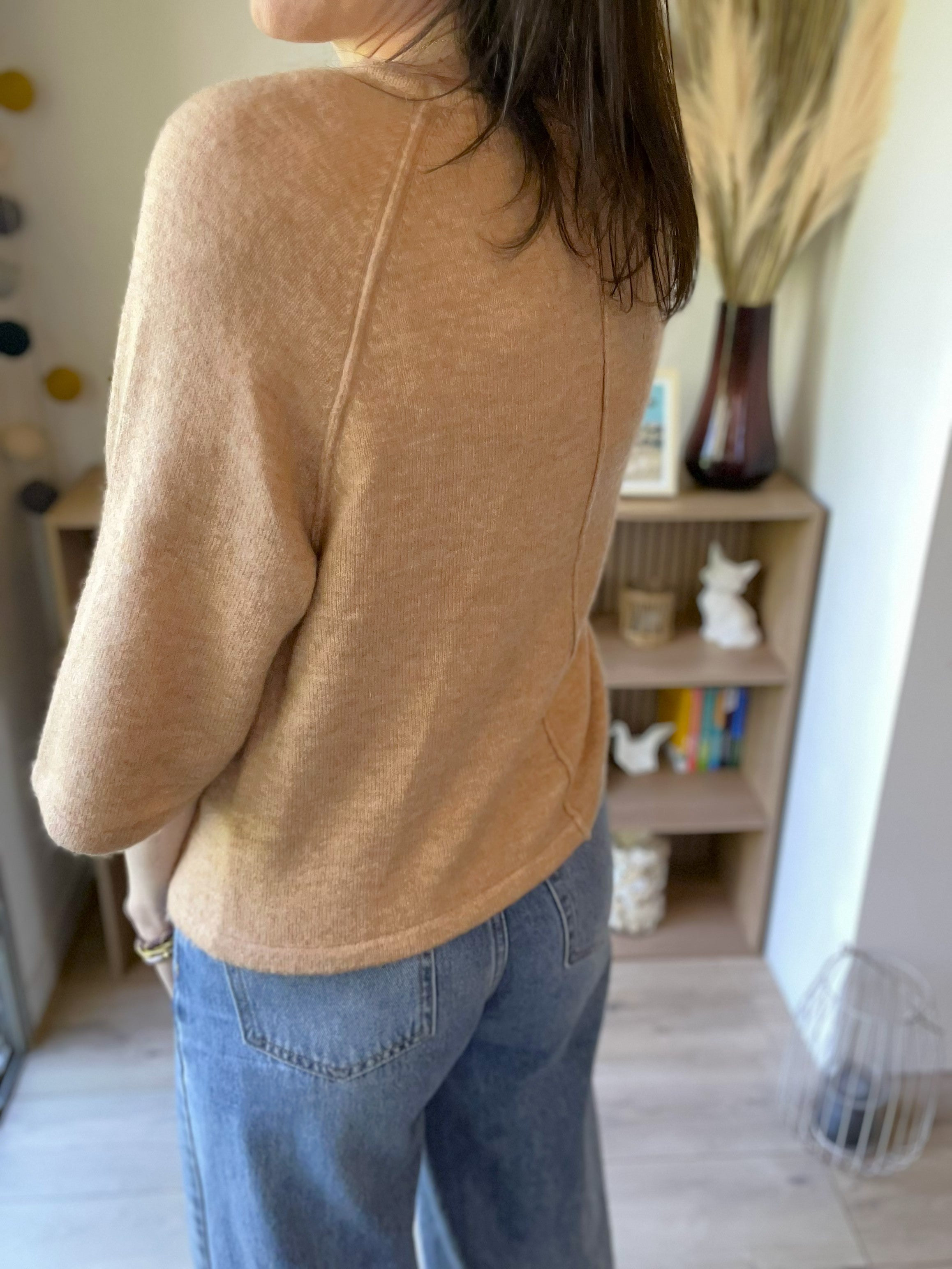 Pull manches 3/4 camel GRACE & MILA - Seconde main