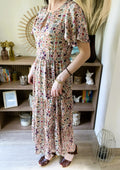 Robe longues motif floral RUE MAZARINE taille S/M - Seconde main