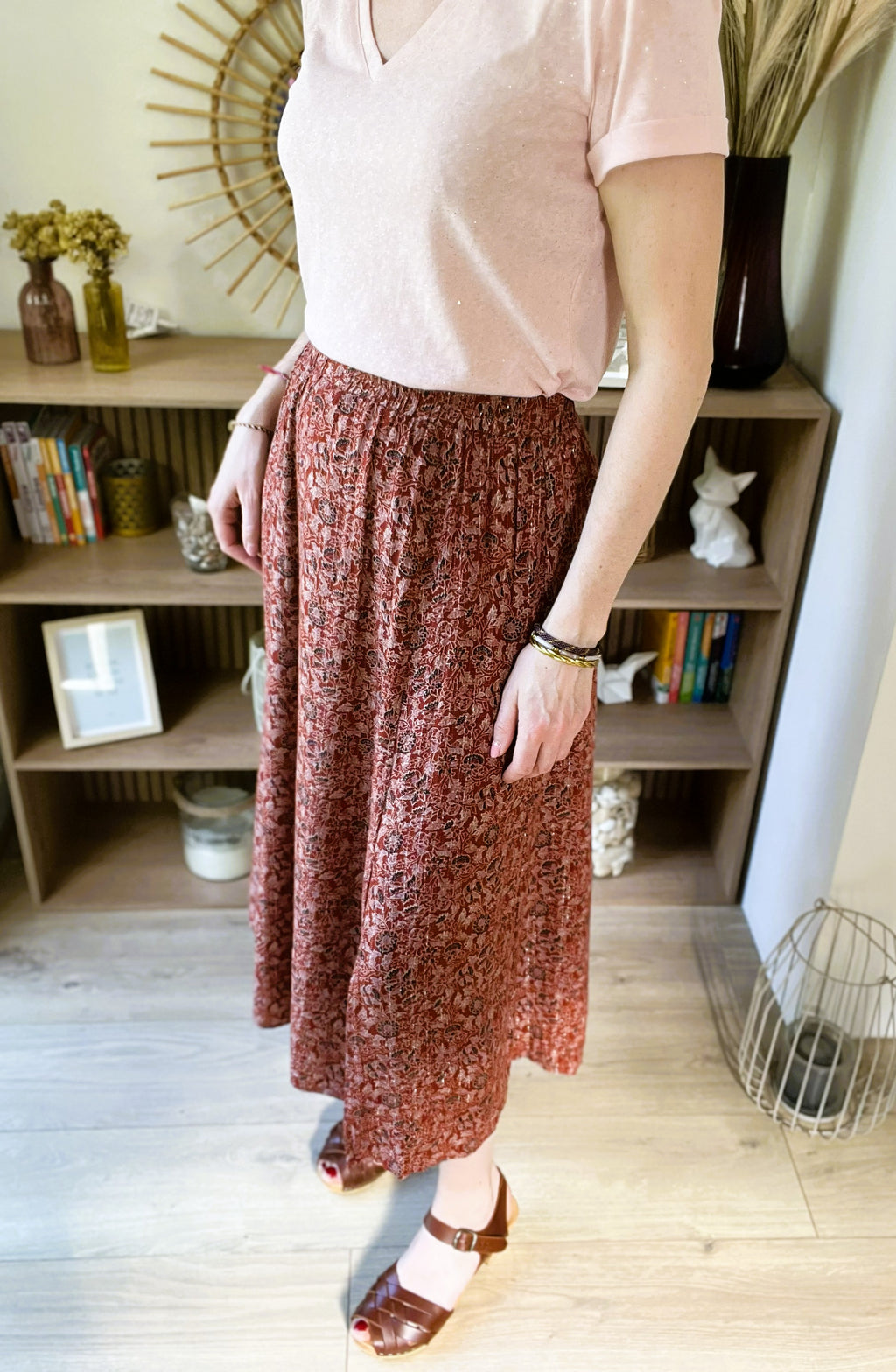 Jupe mi-longue GRACE & MILA taille M - Seconde main