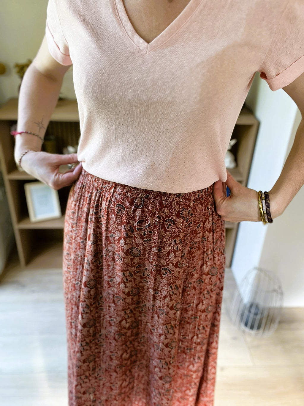 Jupe mi-longue GRACE & MILA taille M - Seconde main