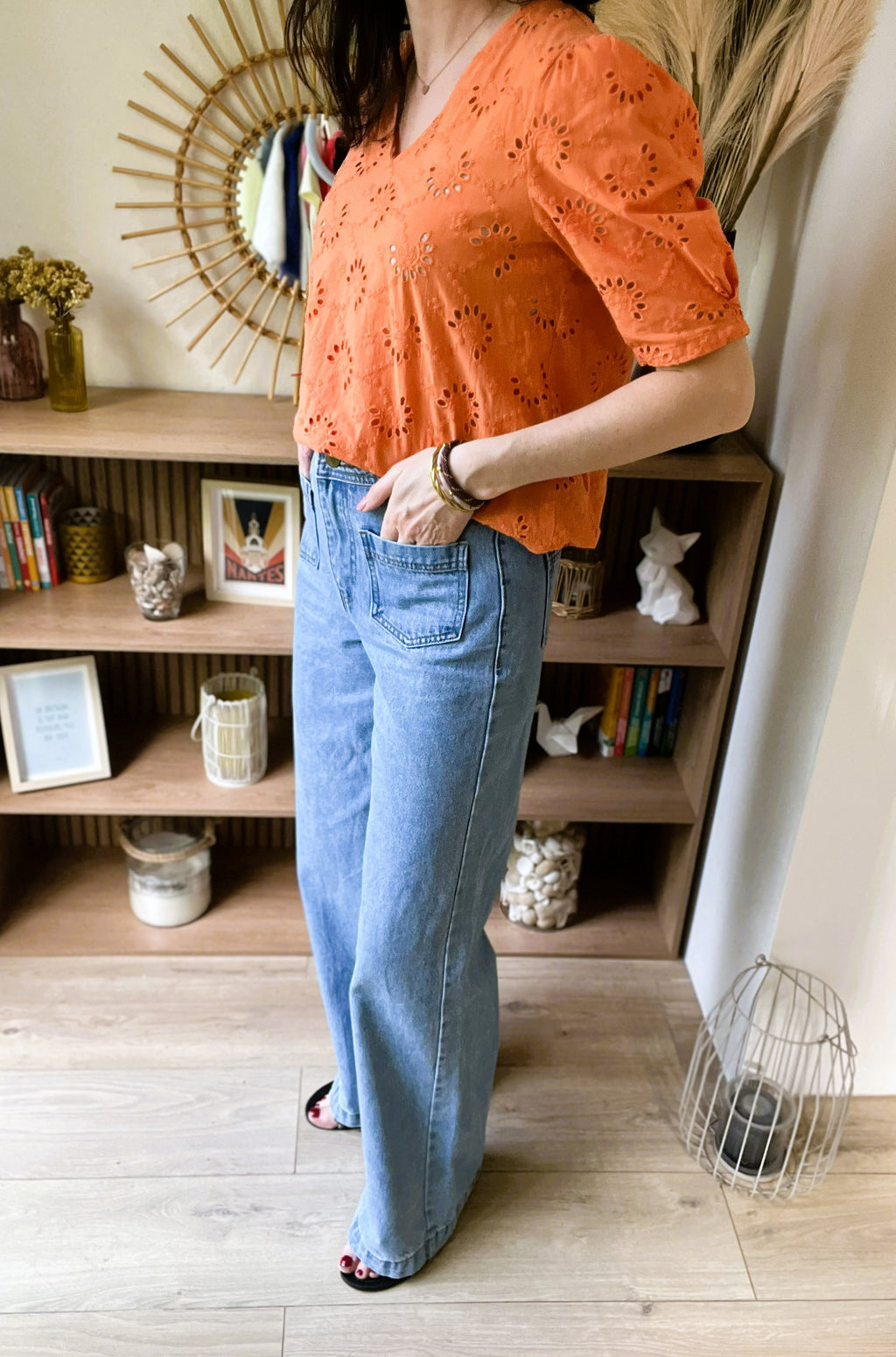 Jean wide bleu clair GRACE & MILA taille 24 - Seconde main