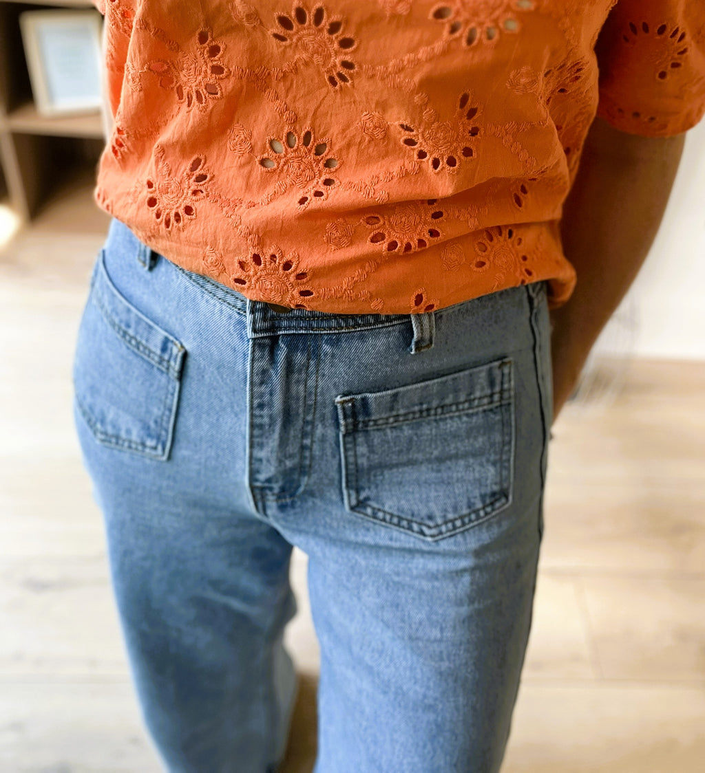 Jean wide bleu clair GRACE & MILA taille 24 - Seconde main