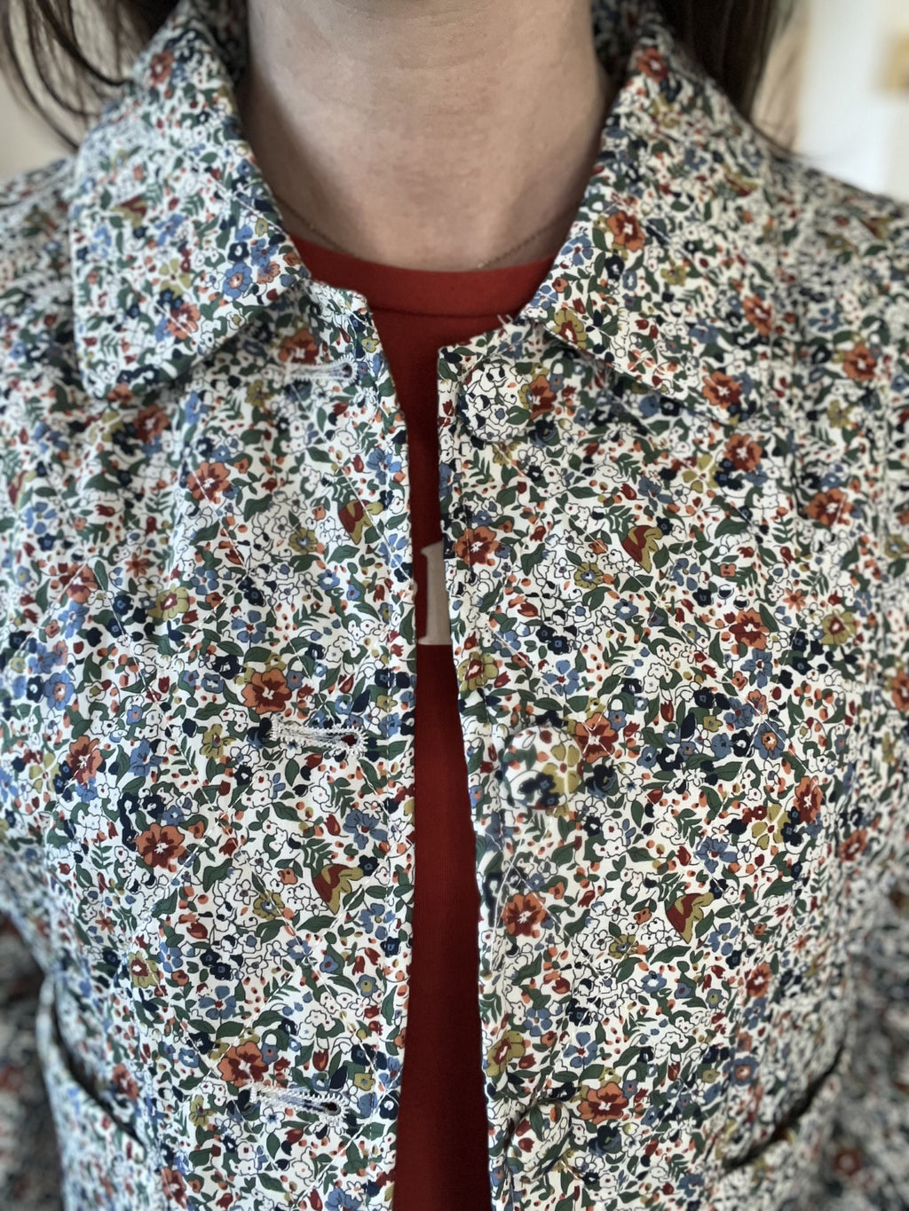 Veste matelassée légère fleurie Hortense – Neuve
