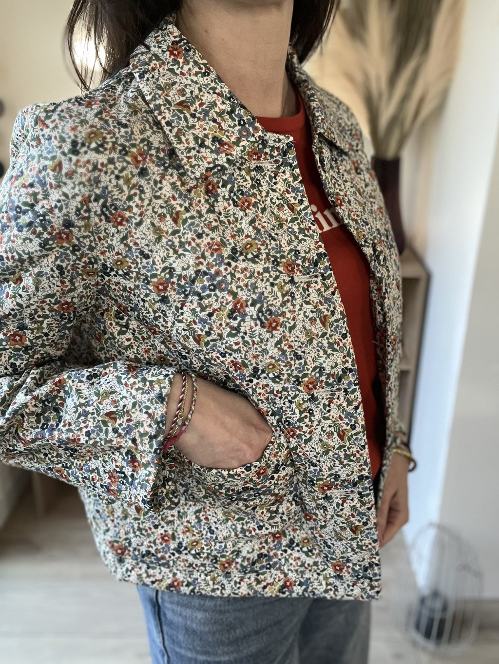 Veste matelassée légère fleurie Hortense – Neuve