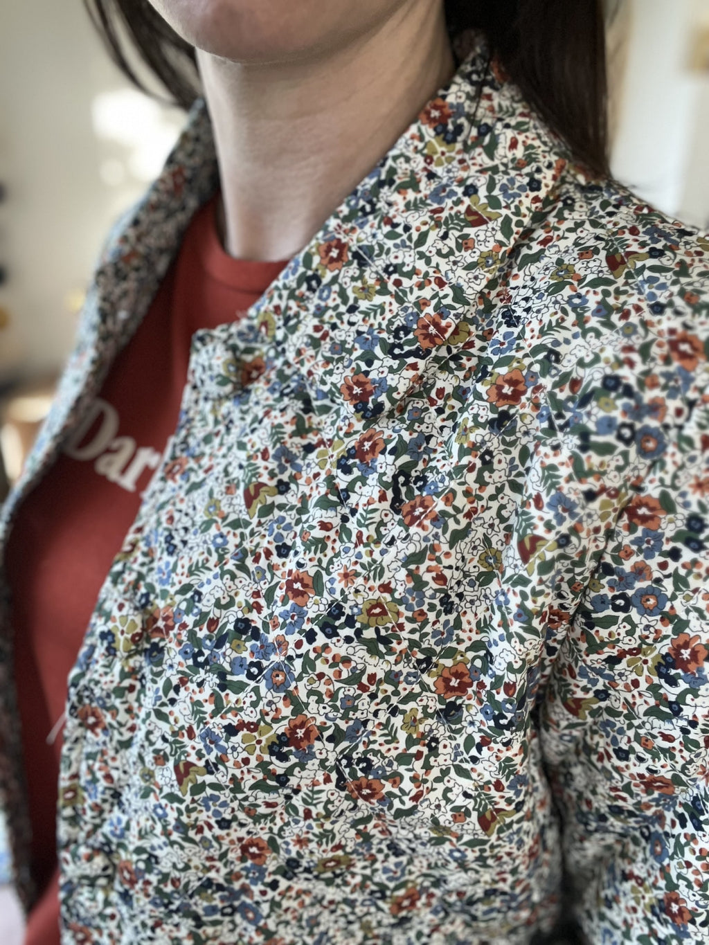 Veste matelassée légère fleurie Hortense – Neuve