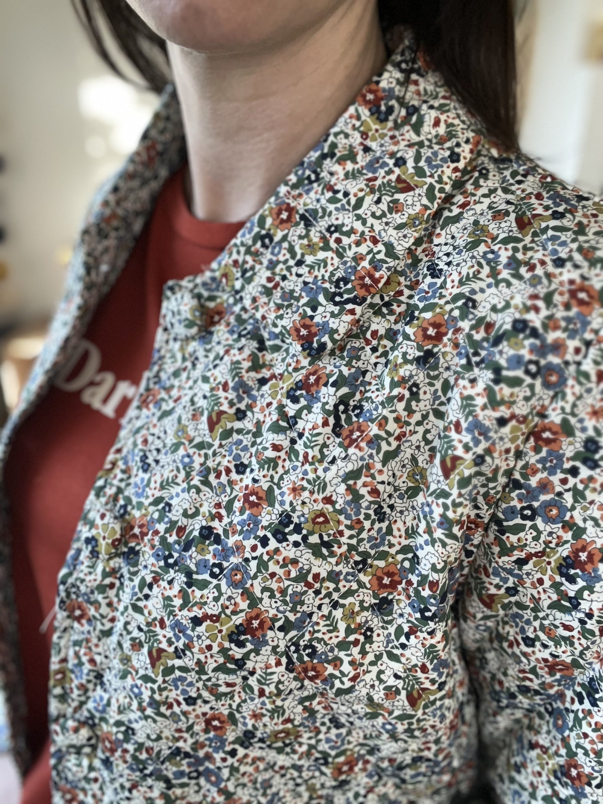 Veste matelassée légère fleurie Hortense – Neuve