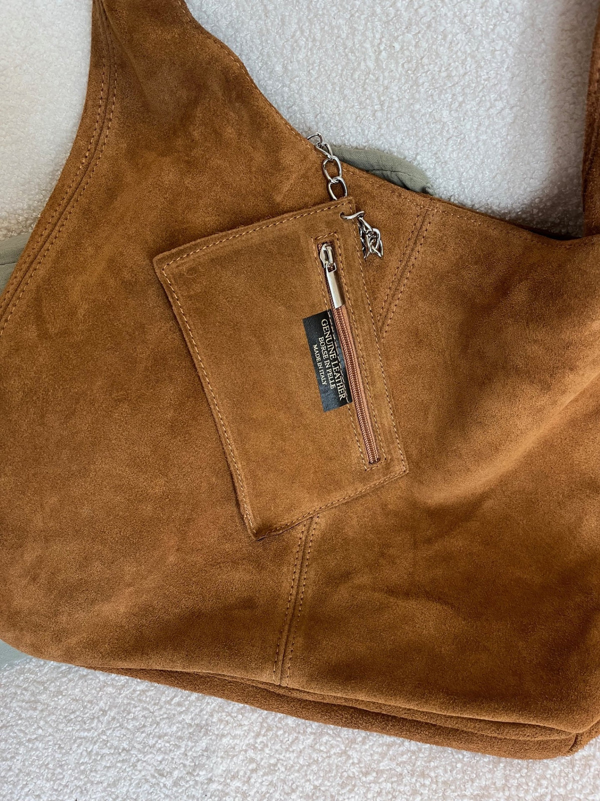 Sac besace femme en croûte de cuir - 5 coloris – Neuf
