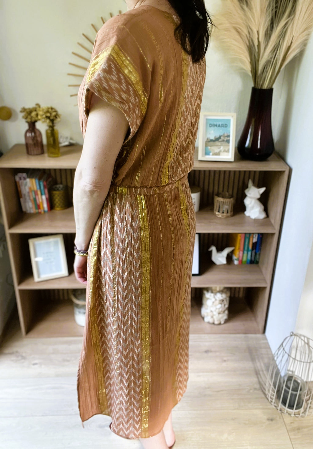 Robe vieux rose détails dorés LOUIZON taille 0 - Seconde main