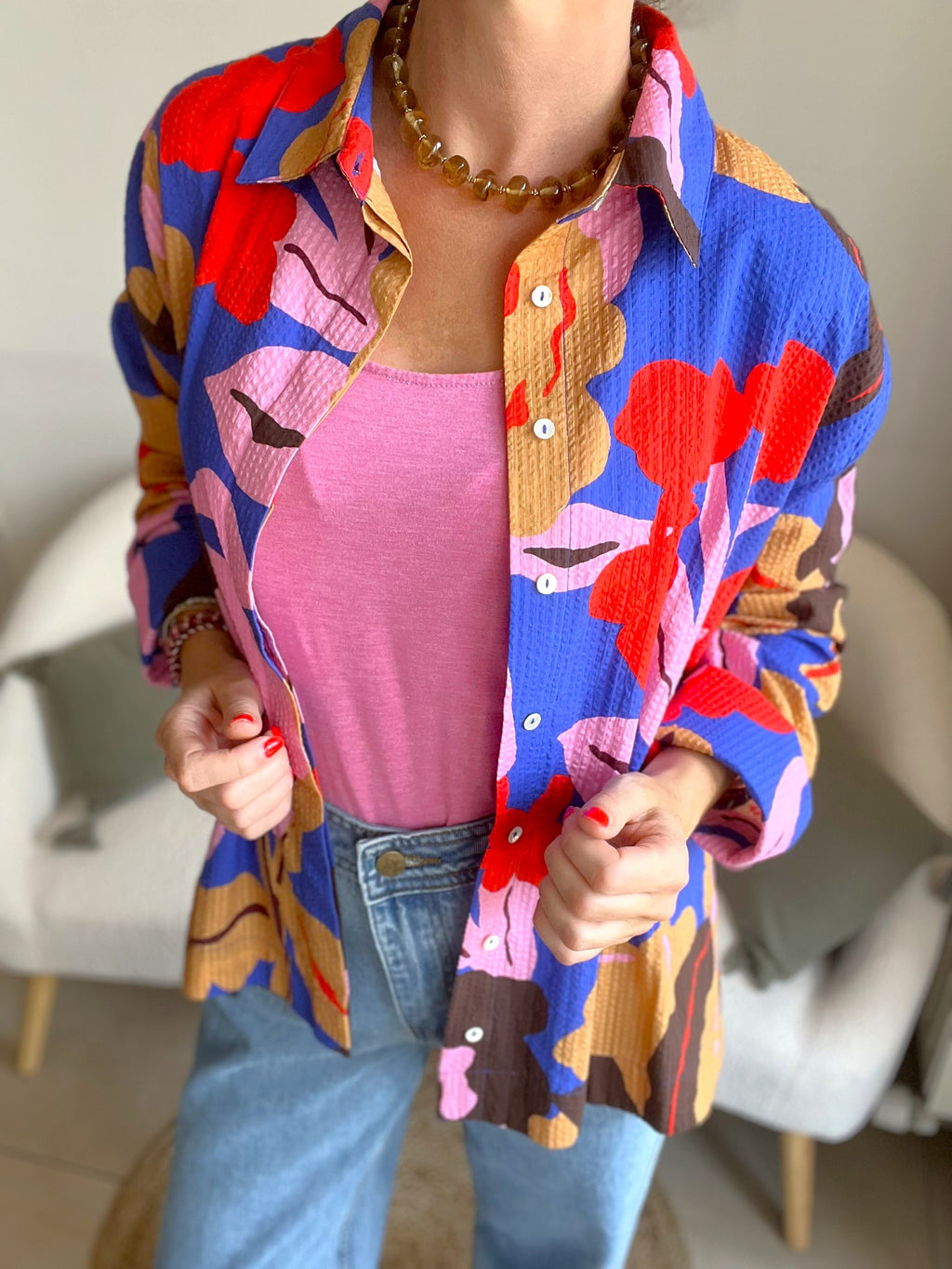 Chemise imprimée fleurie FRNCH - Neuve