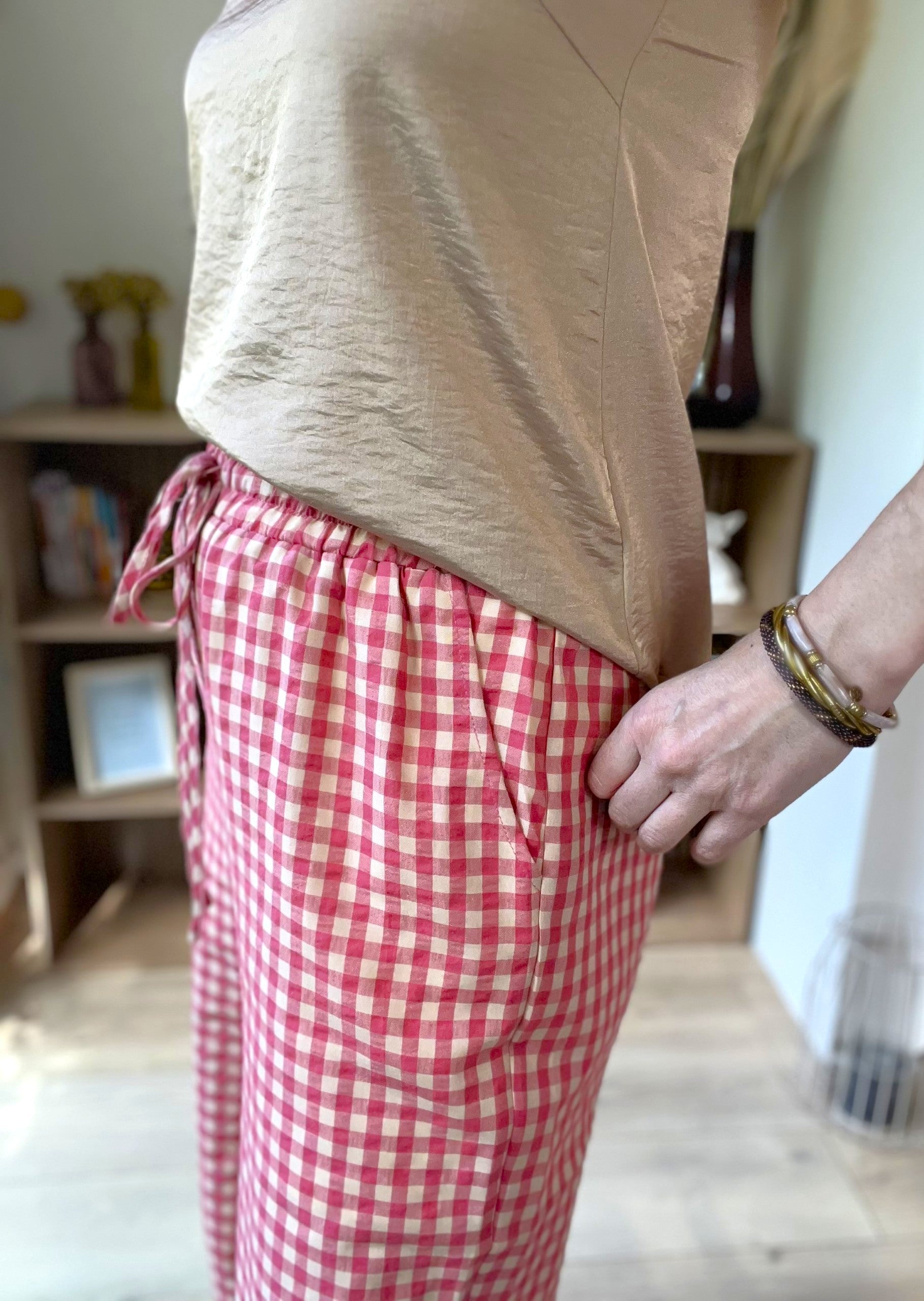 Pantalon vichy en coton SEE U SOON - Neuf