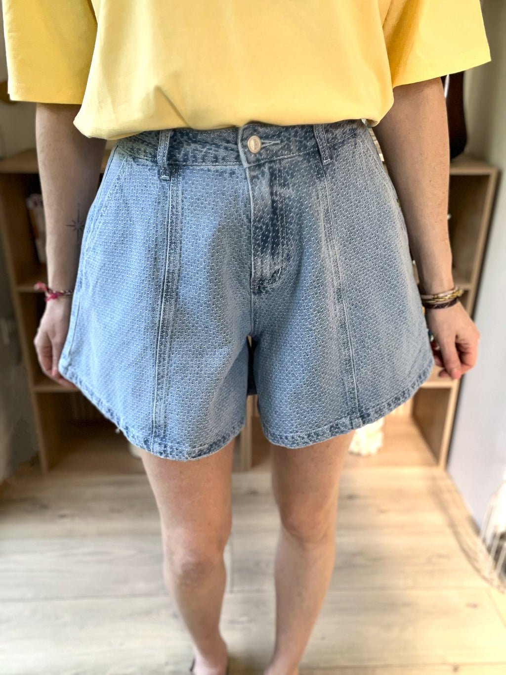 Short en jean femme paper bag bleu FRNCH – Neuf