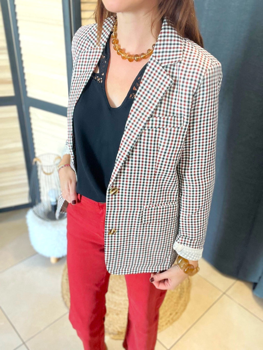 Blazer vichy Coline - Neuf