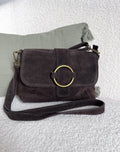 Sac bandoulière en croûte de cuir - 2 coloris – Neuf