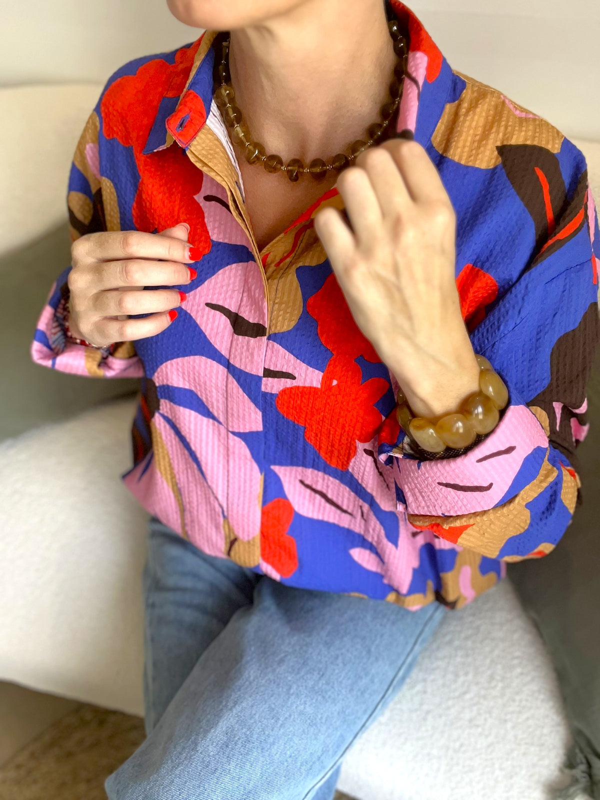 Chemise imprimée fleurie FRNCH - Neuve