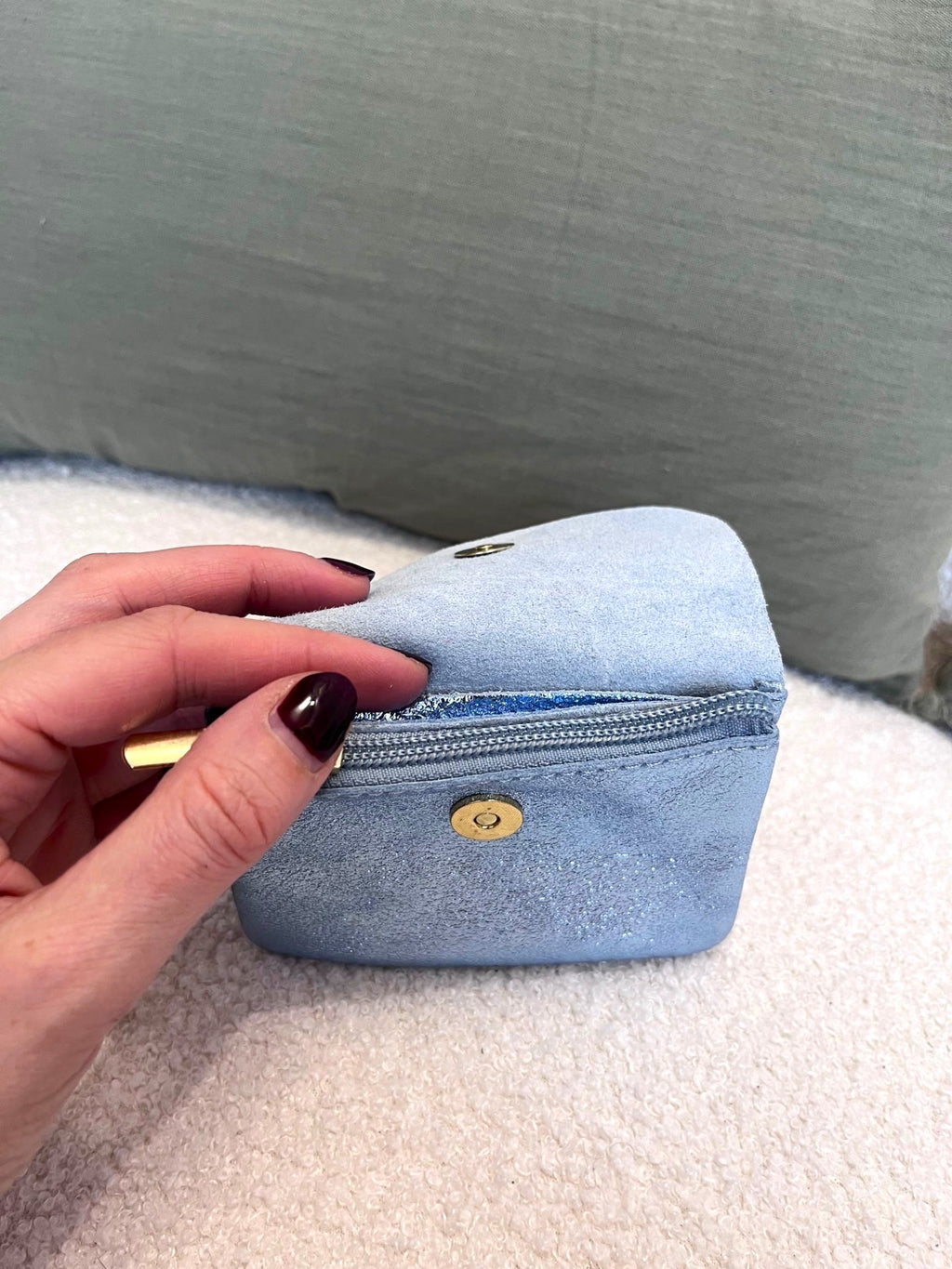Petit porte-monnaie en cuir irisé – 3 coloris - Neuf