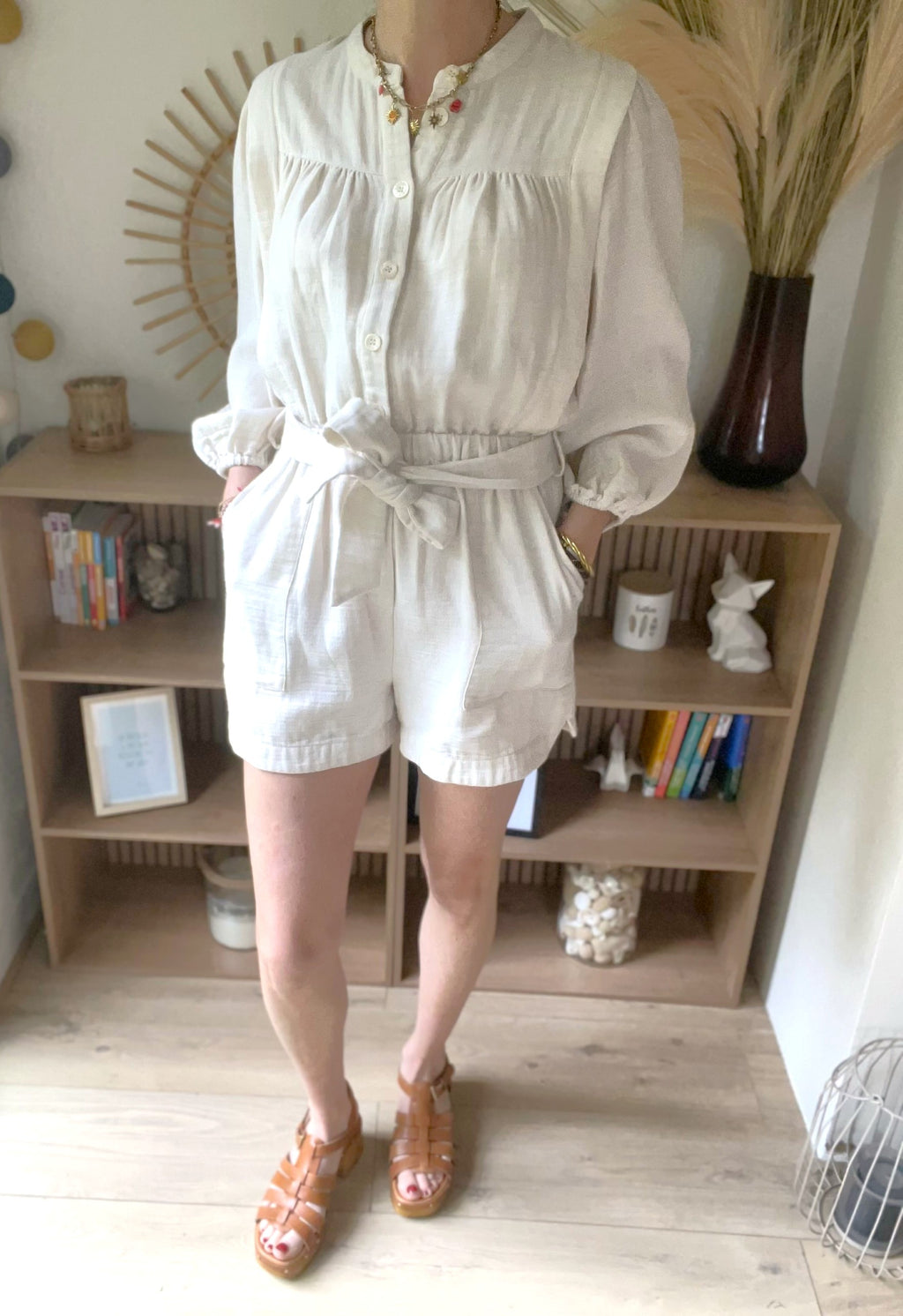Combishort en coton écru - taille M - FRNCH - Seconde main