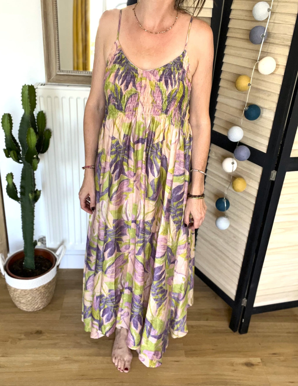 Robe longue imprimée fluide THE KORNER - Neuve