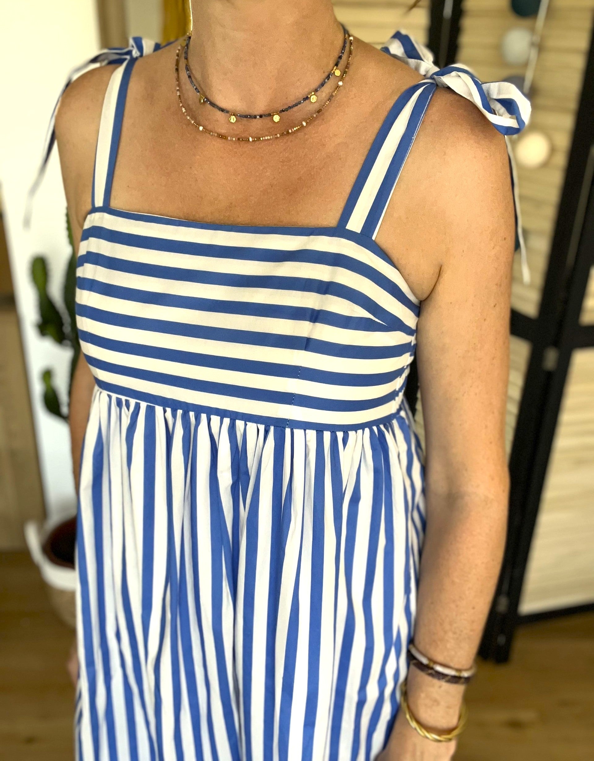Robe rayée bleu et blanc Joséphine - Neuve