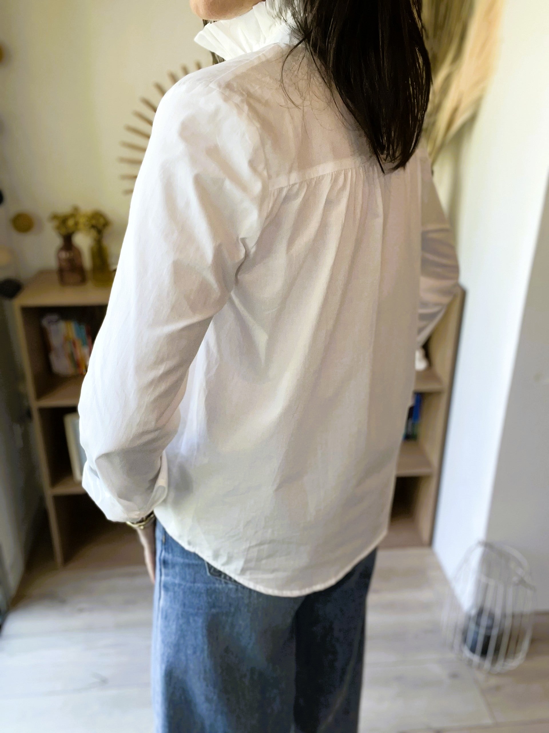 Chemise blanche col victorien Suzanne - Neuve