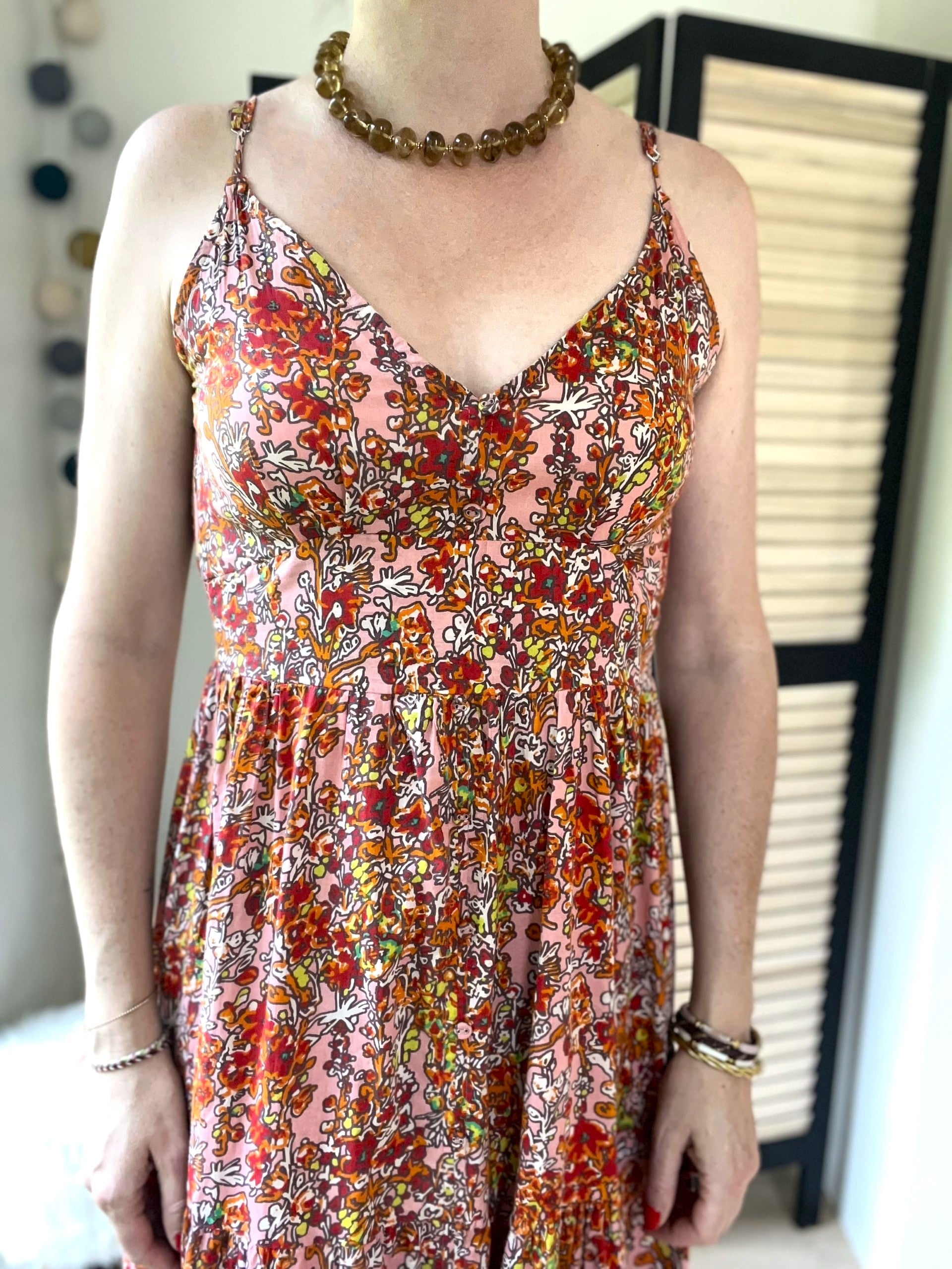 Robe longue fleurie - taille S - AN'GE - Seconde main