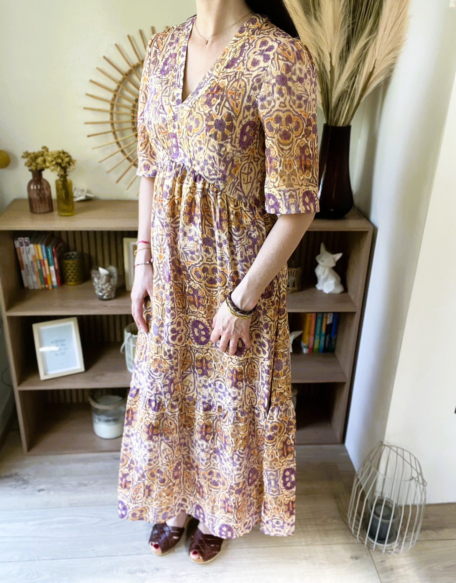 Robe longue manches courtes SEE U SOON taille 1 - Seconde main