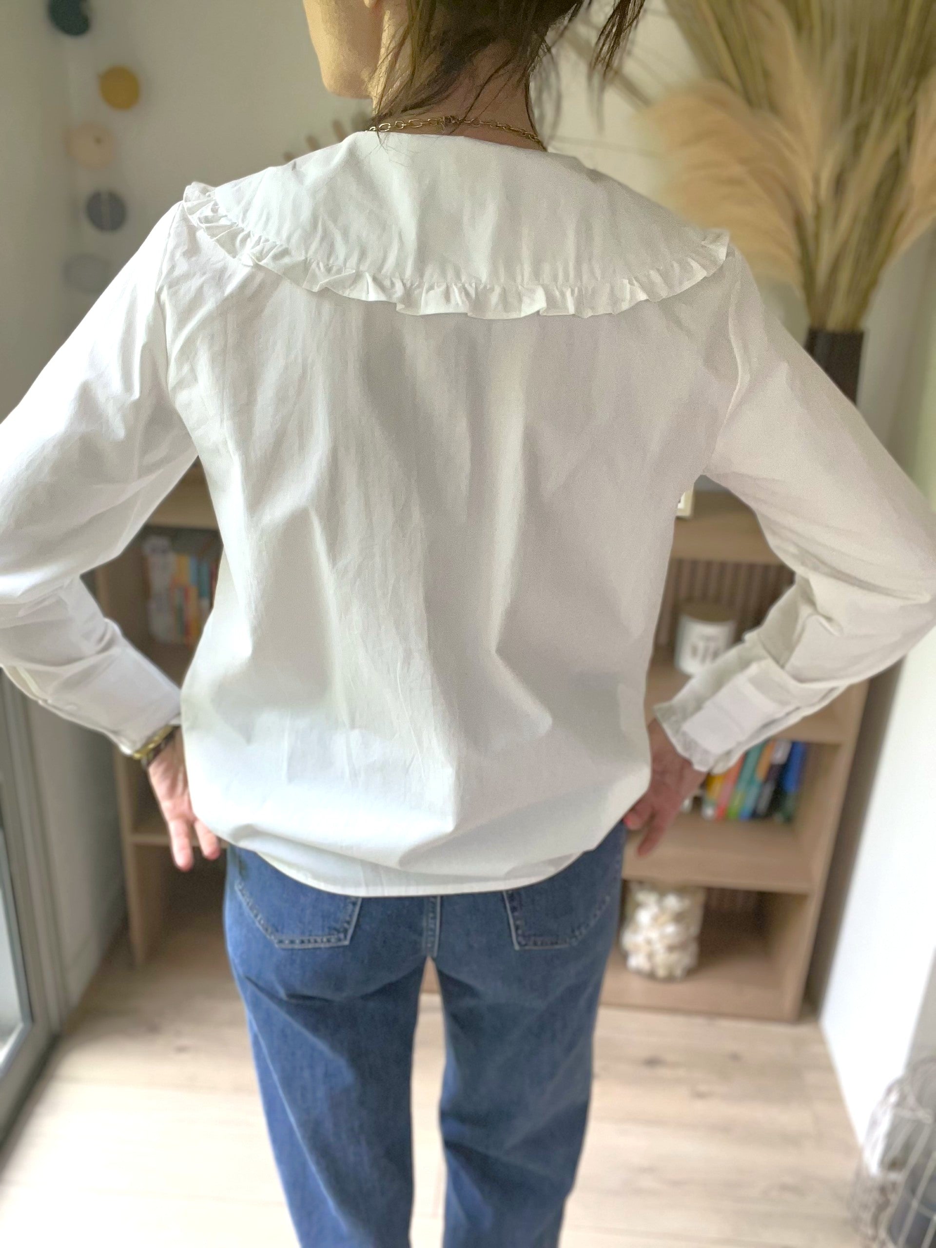 Chemise blanche col claudine Constance - Neuve