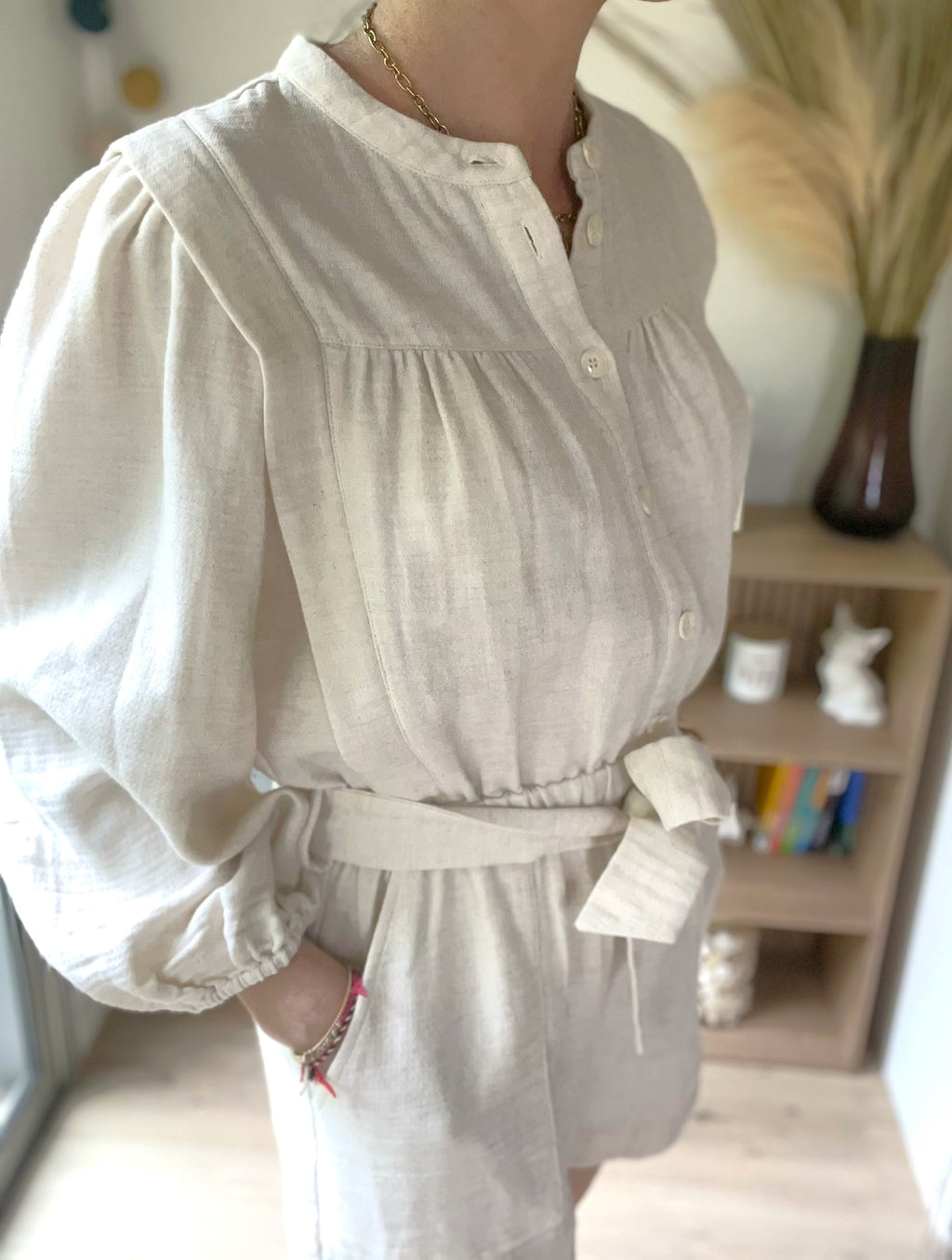 Combishort en coton écru - taille M - FRNCH - Seconde main