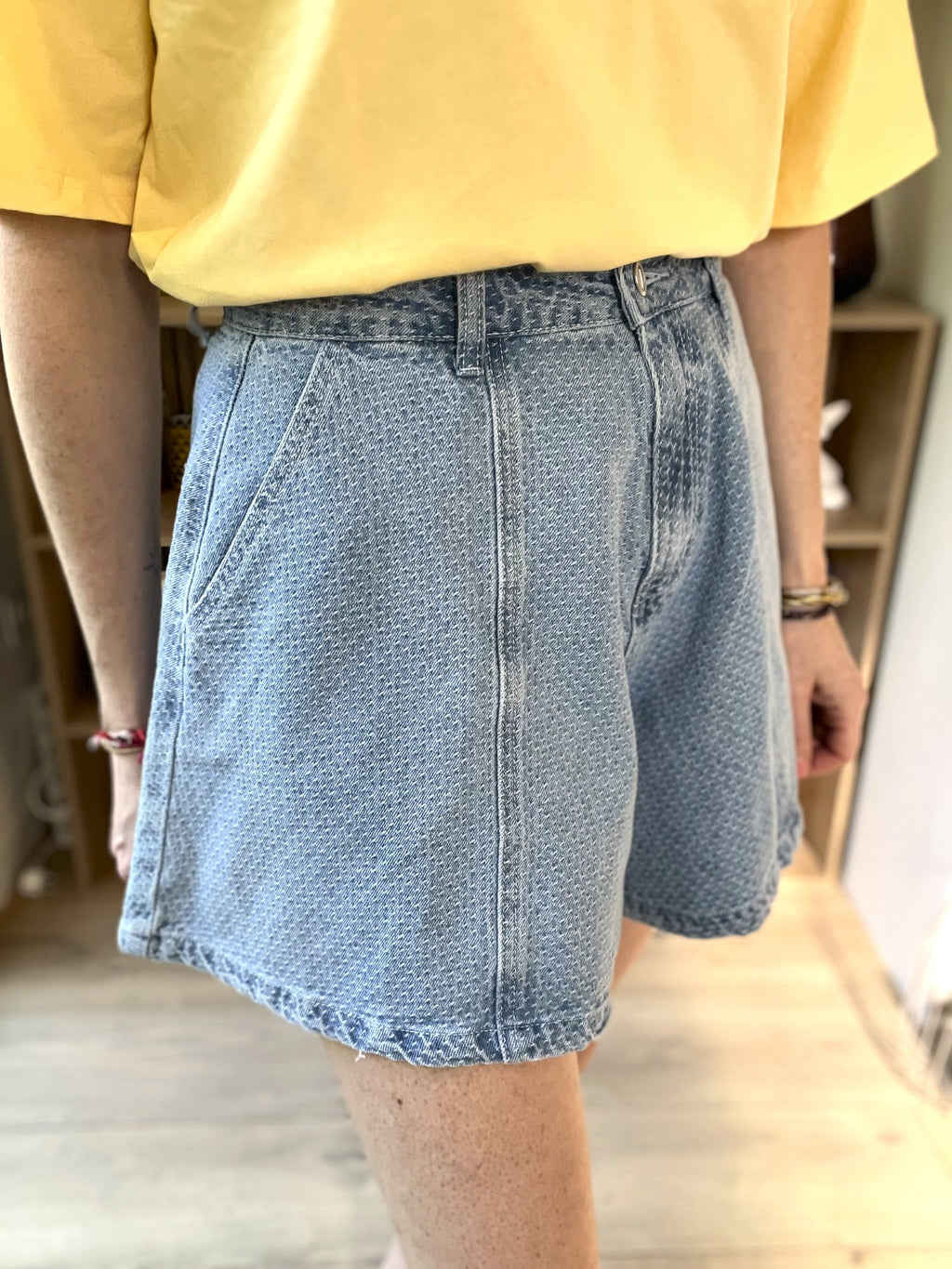 Short en jean femme paper bag bleu FRNCH – Neuf