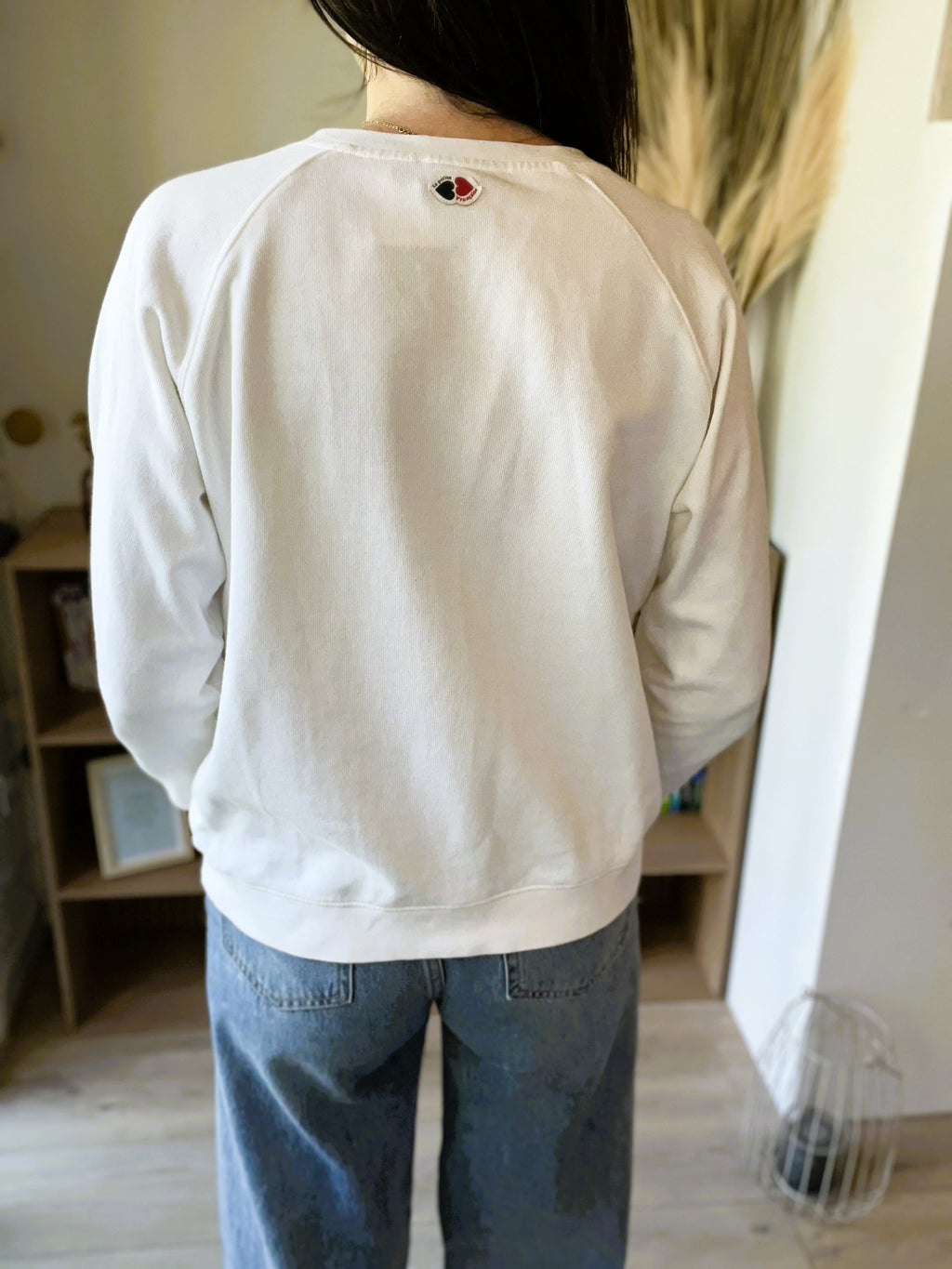 Sweat écru imprimé LA PETITE FRANCAISE taille M - Seconde main