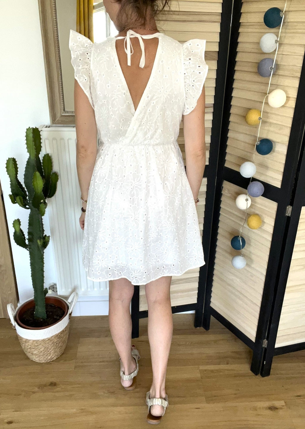 Robe blanche en broderie anglaise Mariette - Neuve