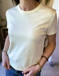 T-shirt manches courtes jaune Lucie - Neuf