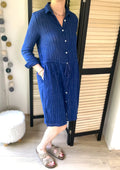 Robe chemise bleu roi - taille S - LEON & HARPER - Seconde main