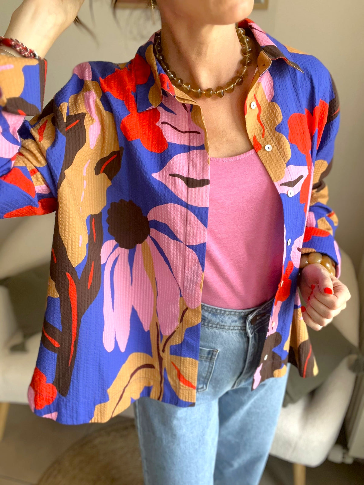 Chemise imprimée fleurie FRNCH - Neuve