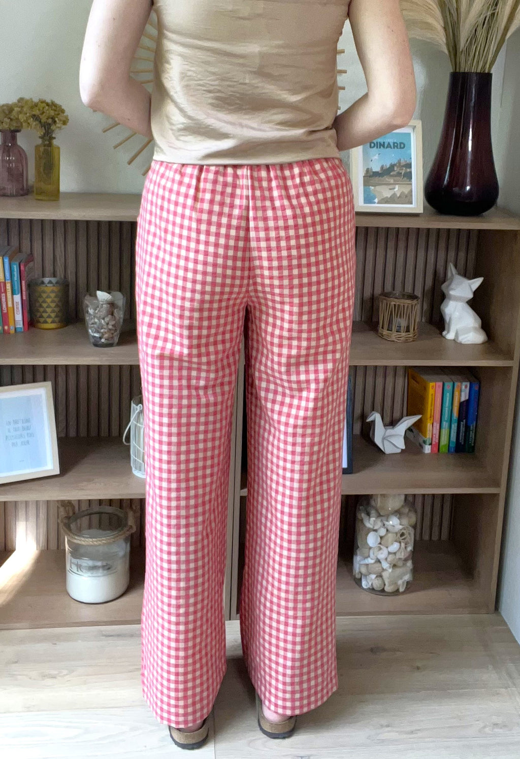 Pantalon femme vichy en coton SEE U SOON - Neuf