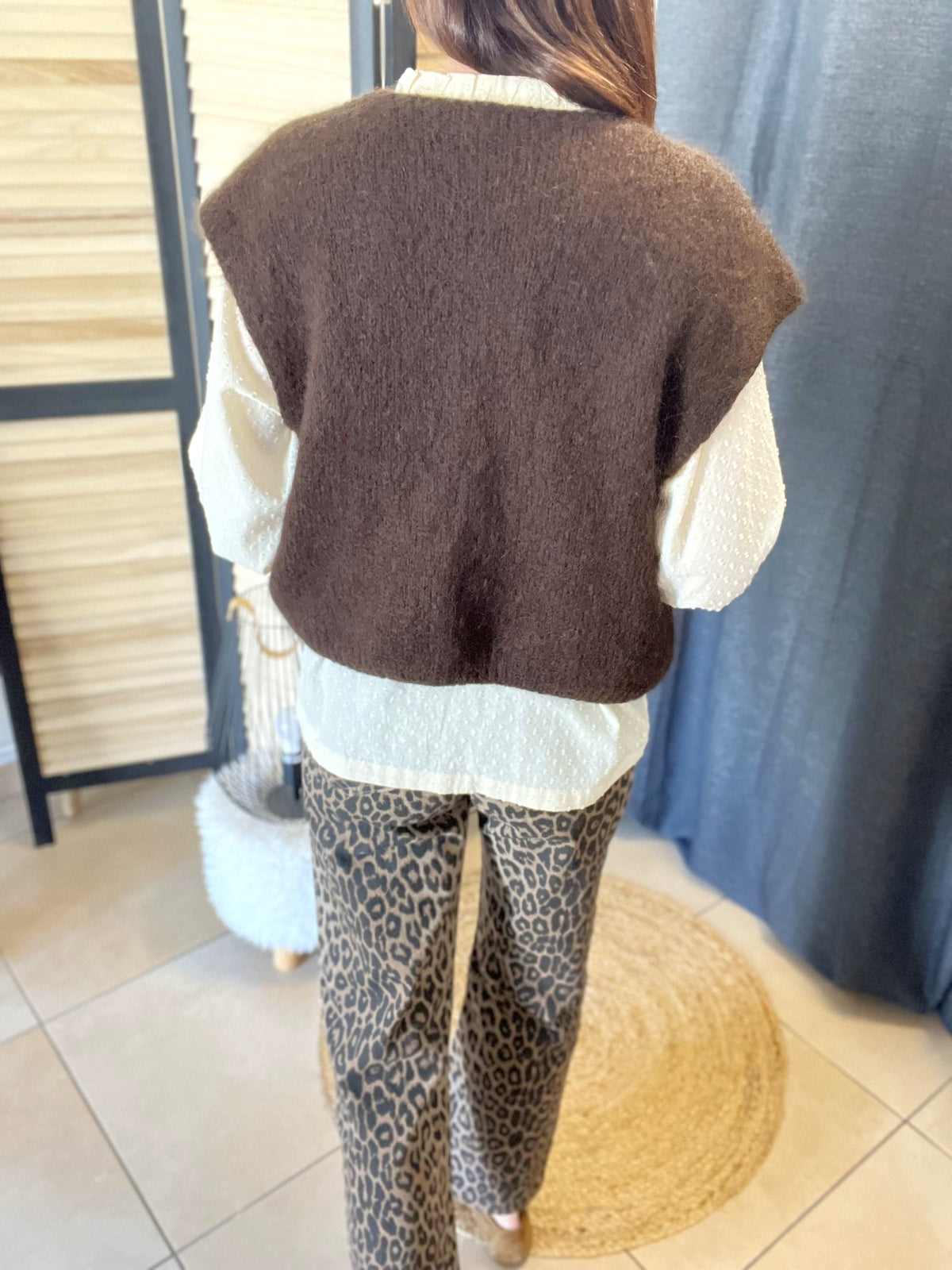 Gilet sans manche chocolat YCOO – Seconde main